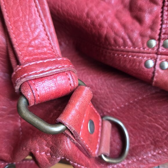 Stunning Jerome Dreyfuss Billy M Bag Goatskin brick red - Picture 6 of 16